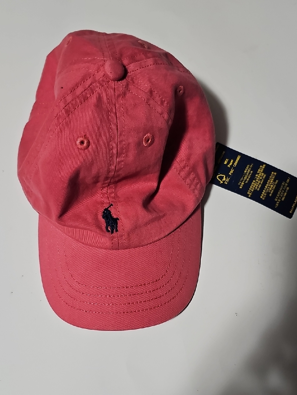 Polo Ralph Lauren Kids Pink Chino Baseball Cap